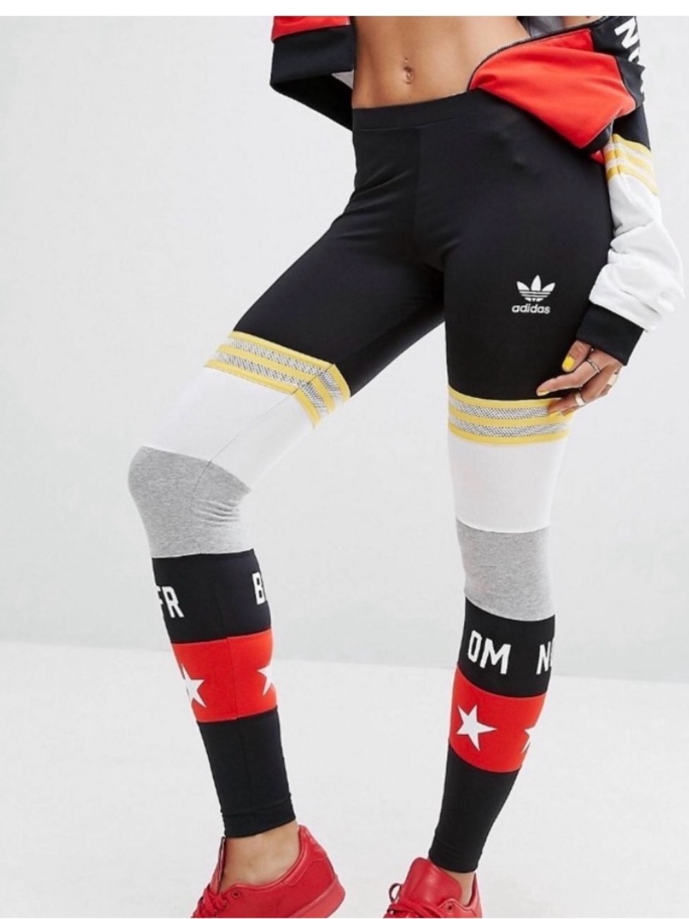 Adidas x Rita Ora Banned Multicolor Leggings Athleisure Yoga Running Active - Picture 2 of 12